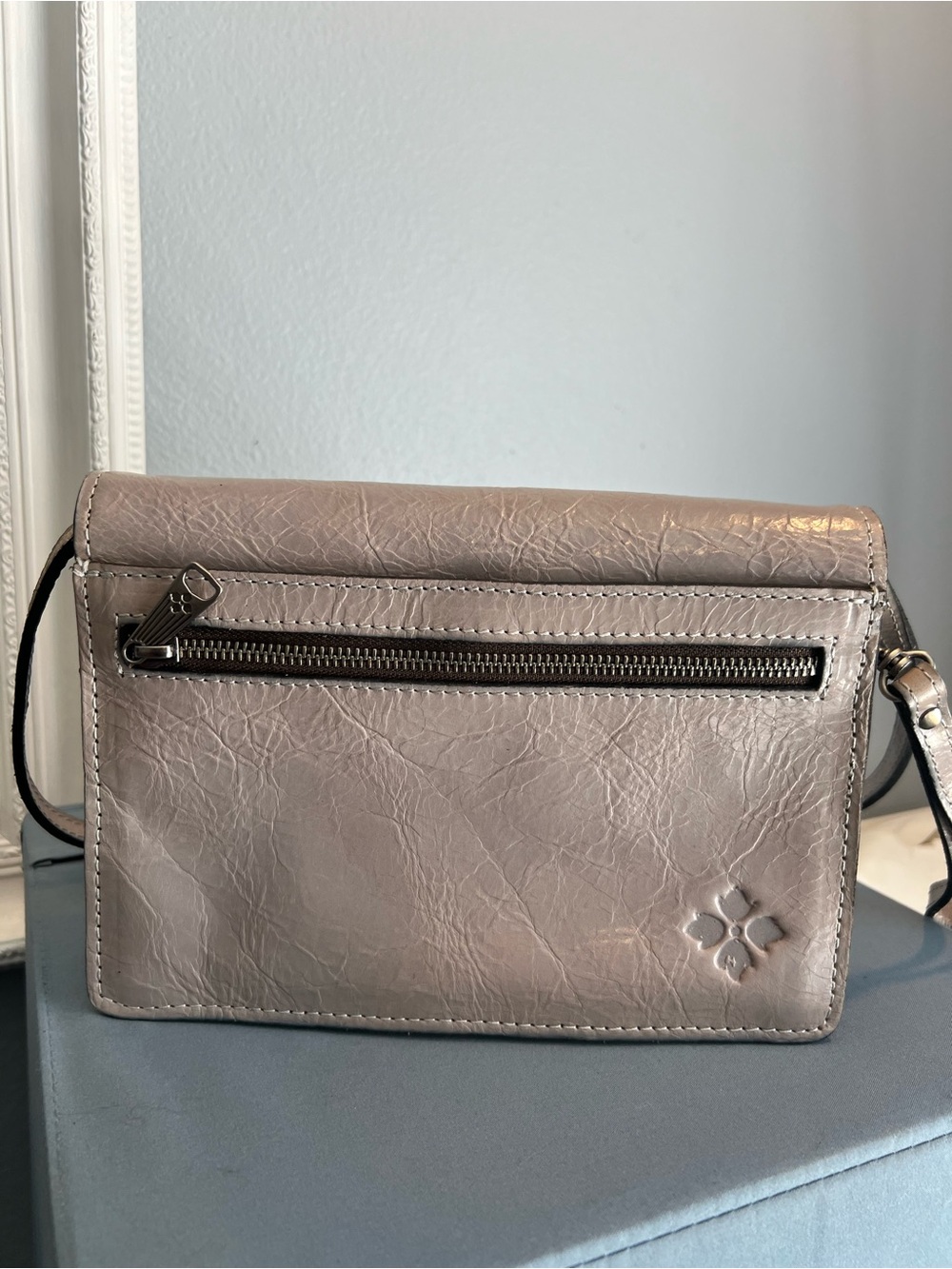 Patricia Nash Taupe Floral Studded Crossbody - Picture 4 of 6